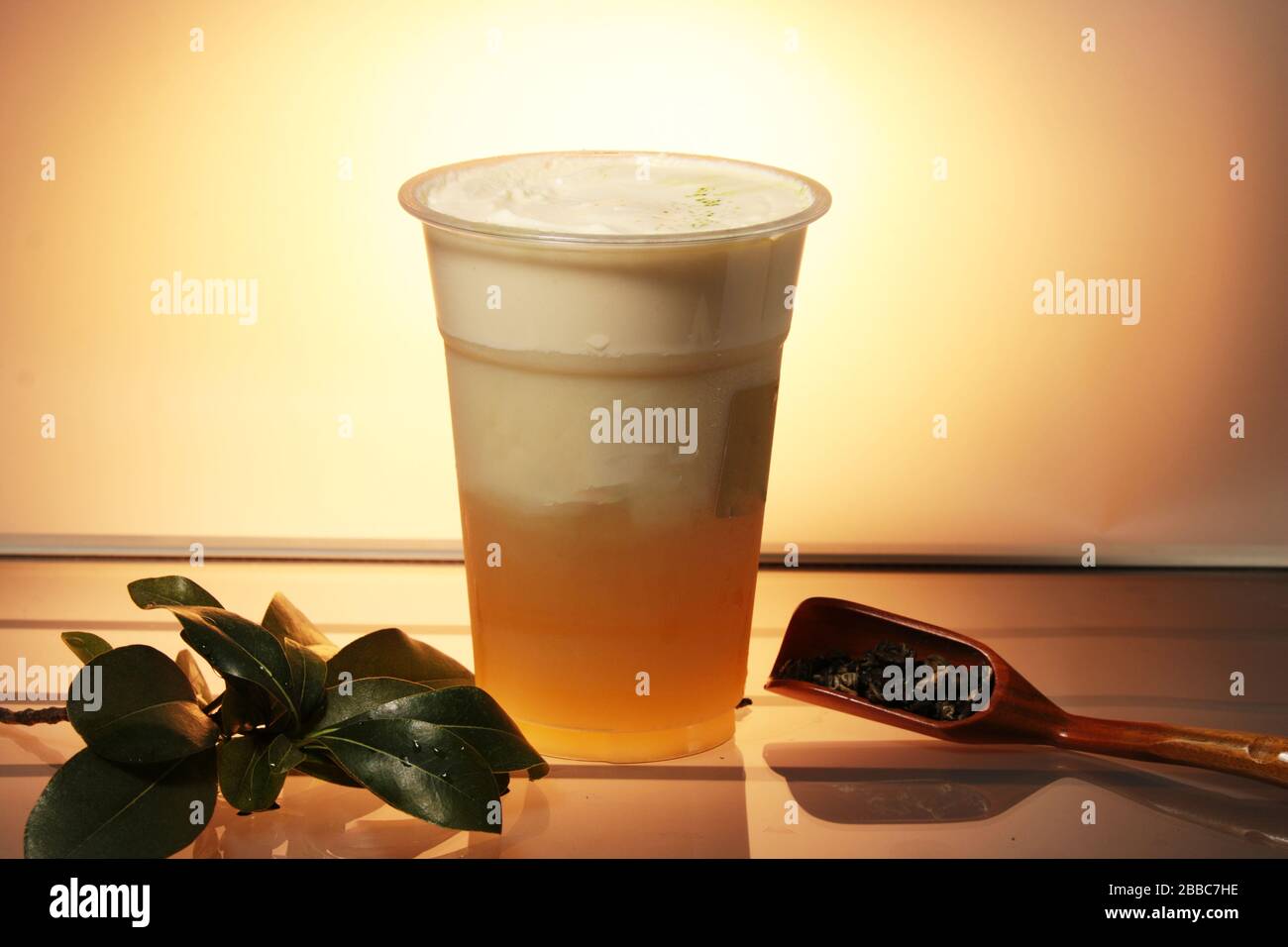 Milk tea on the table Stock Photo - Alamy