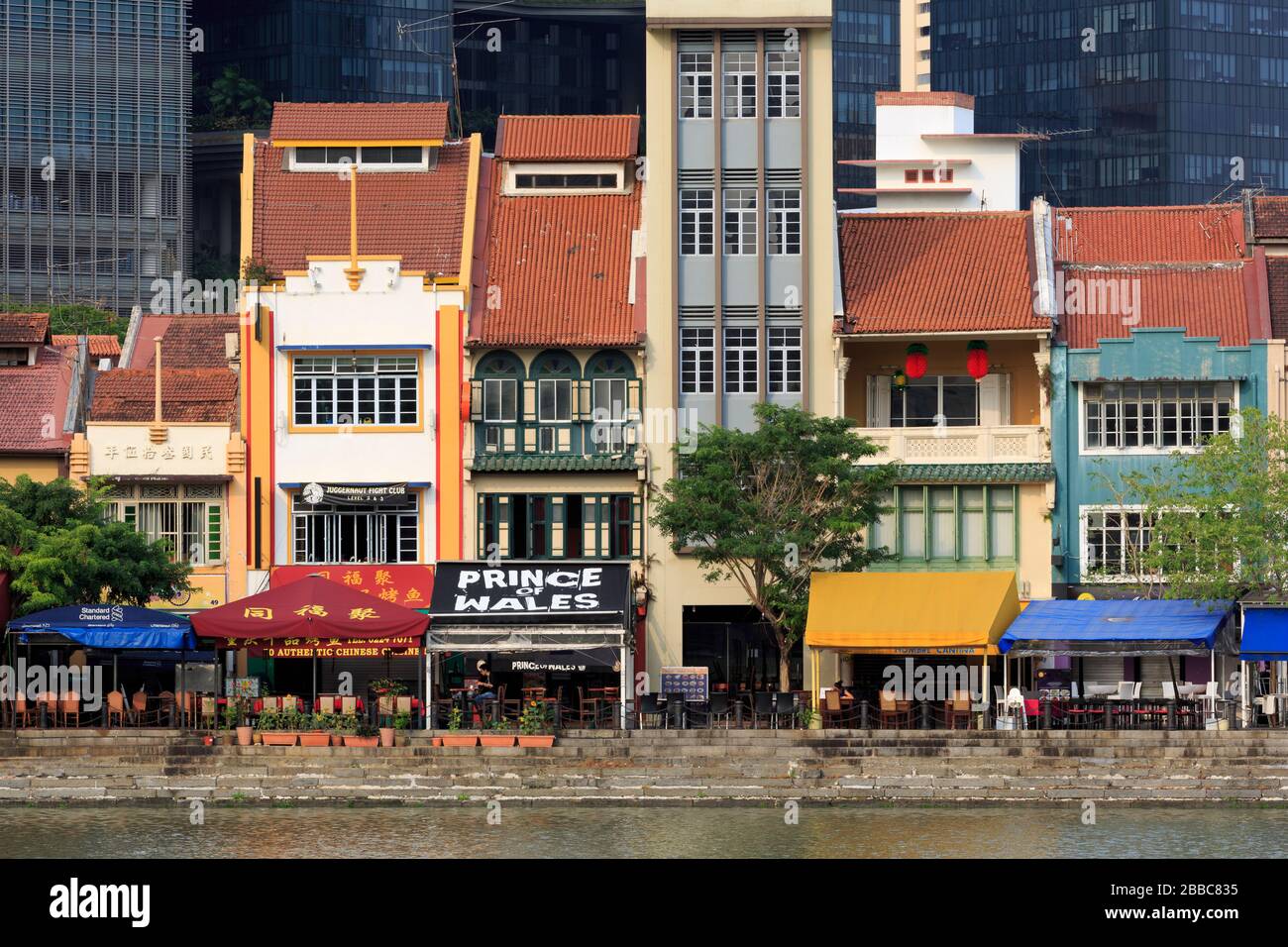 Historic Boat Quay,Singapore,asia Stock Photo Alamy