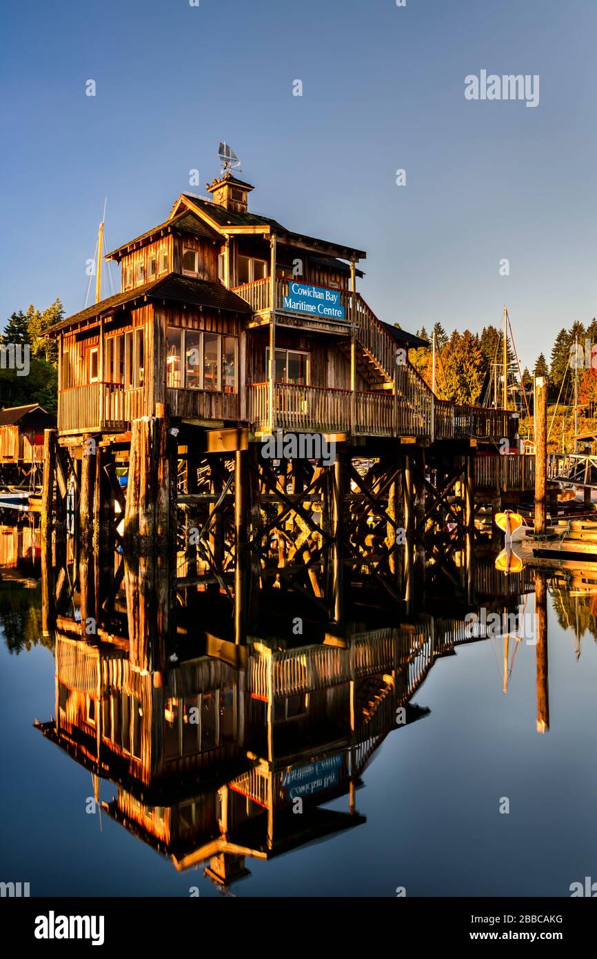 The Cowichan Bay Maritime Centre in Cowichan Bay, British Columbia, Canada Stock Photo