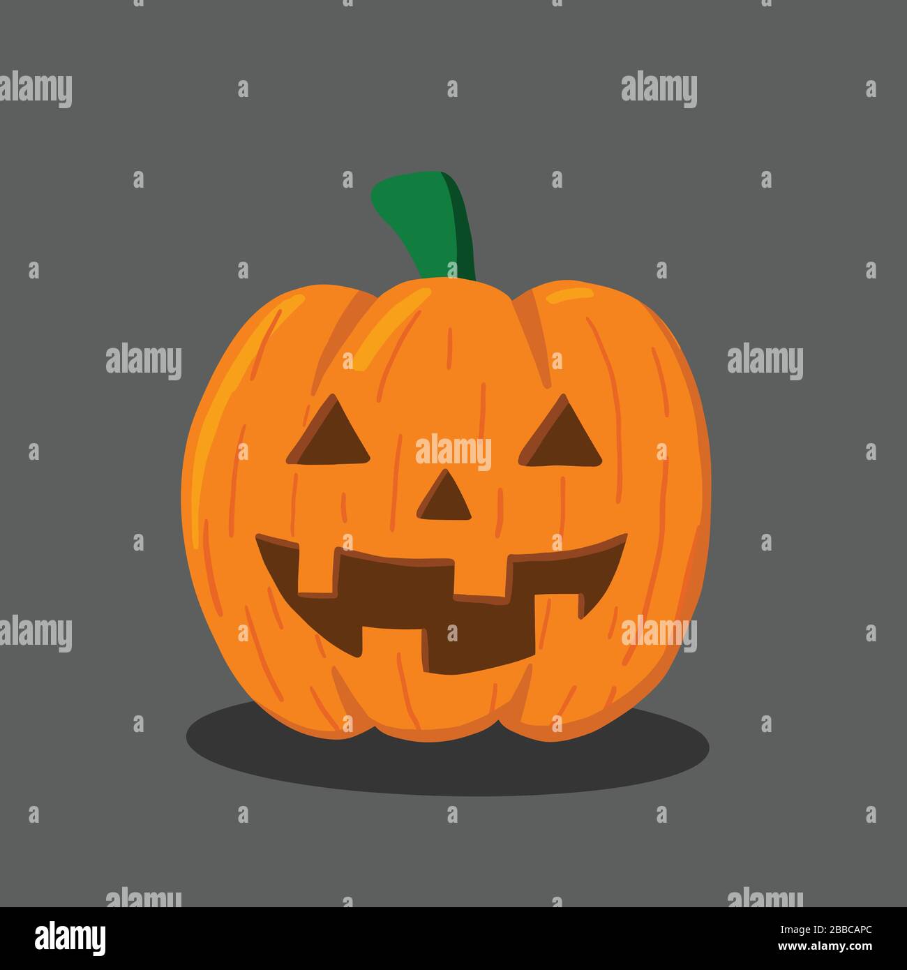 Hand drawn pumpkin icon, for Halloween design Stock Vector