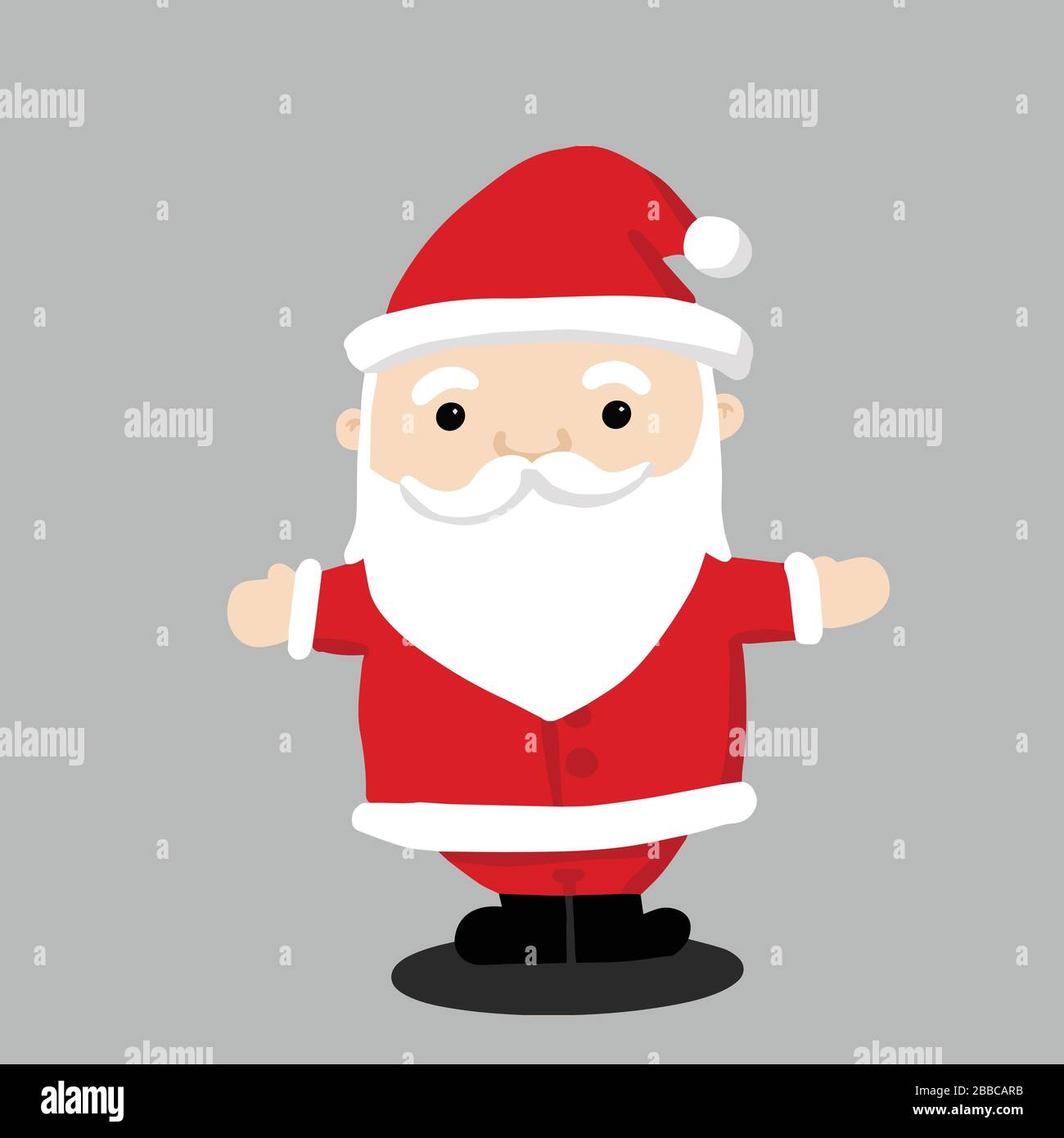 Santa Clause cartoon. For christmas, new year design greeting card Stock Vector