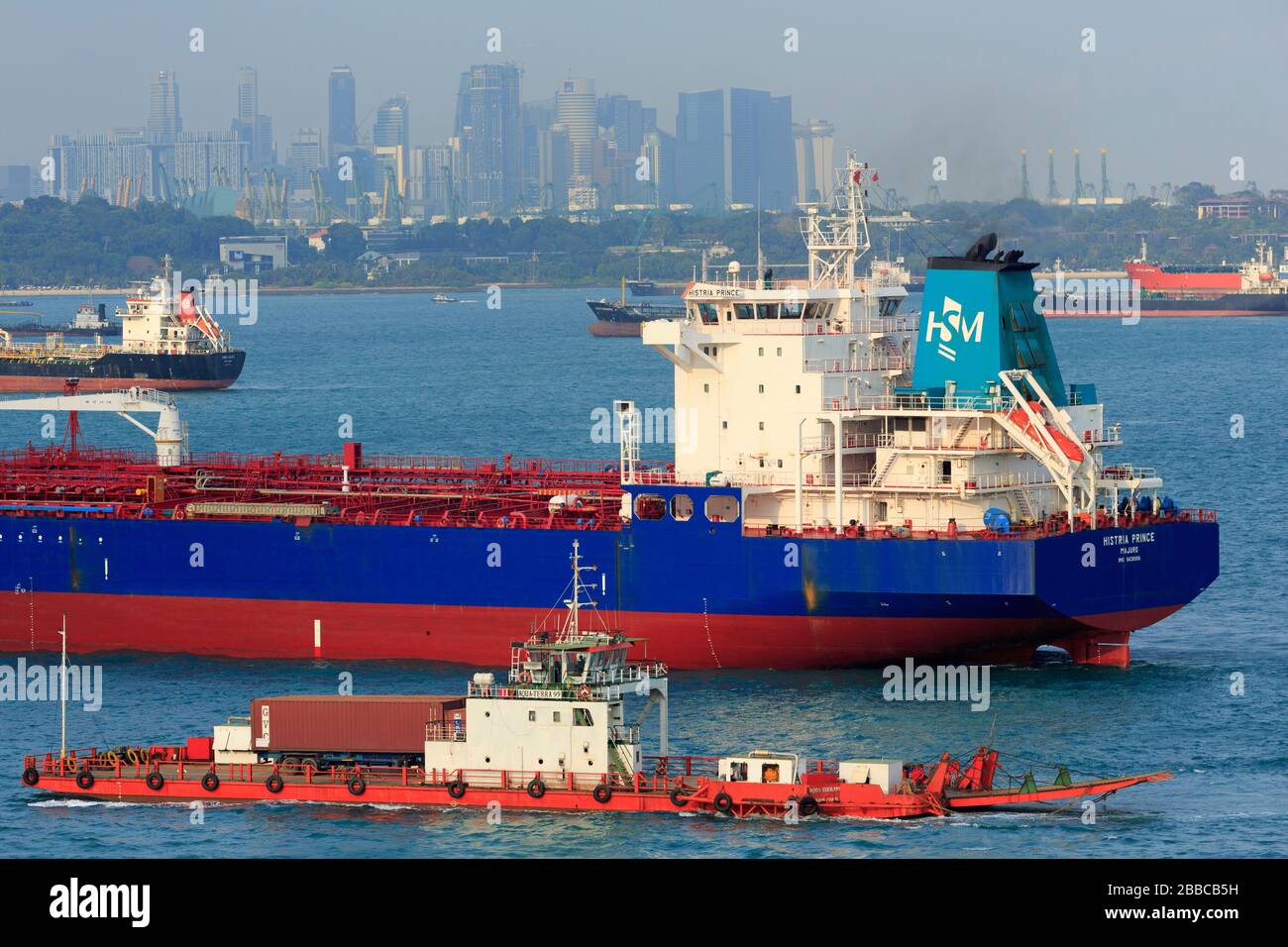 Ships anchored in Singapore Harbour,Sinagapore,Asia Stock Photo Alamy