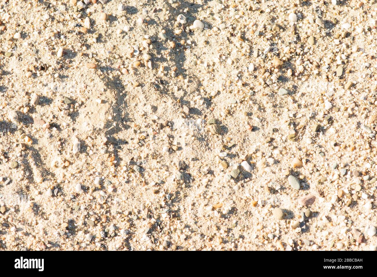 Gravel and sand pattern background Stock Photo