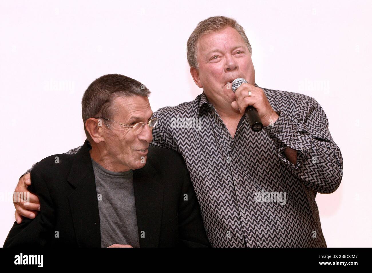 Leonard Nimoy and William Shatner at the Star Trek Convention in Cherry Hill New Jersey on July 22, 2007. Photo Credit: Scott Weiner / MediaPunch Stock Photo