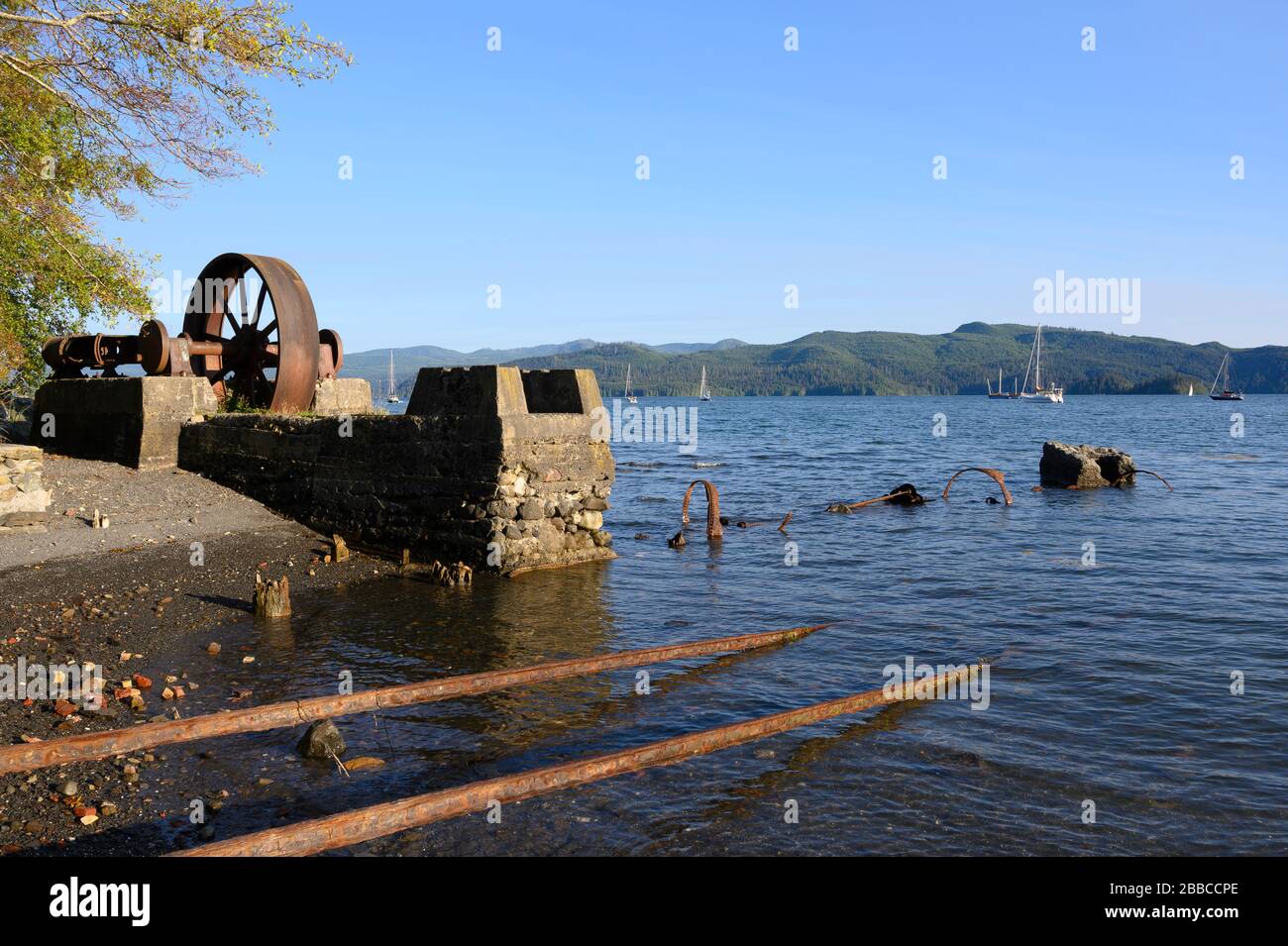 Remnants of old sawmill, Queen Charlotte City, Haida Gwaii, Formerly
