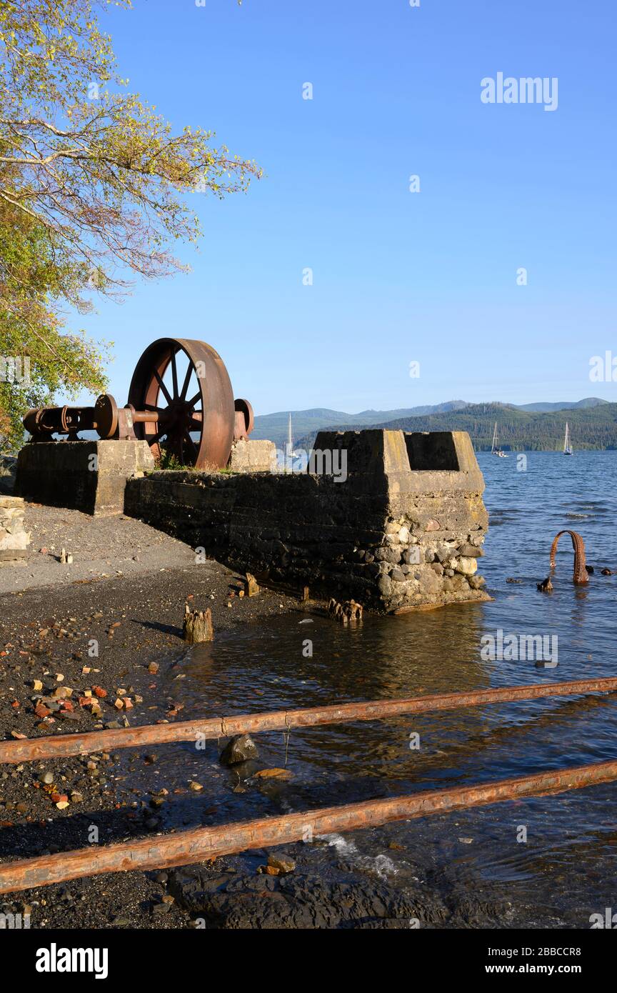 Remnants of old sawmill, Queen Charlotte City, Haida Gwaii, Formerly