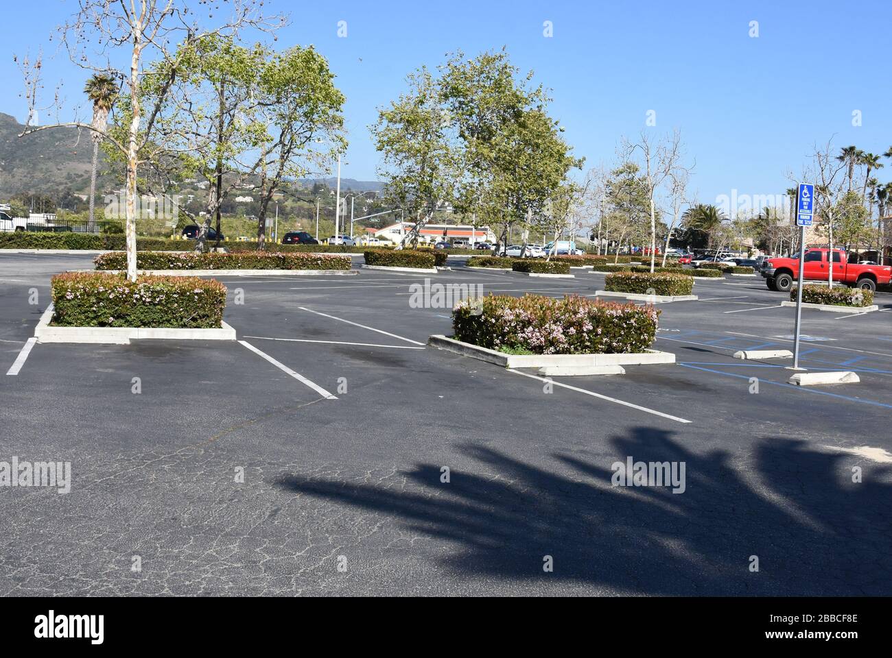 Empty parking lot Los Angeles California United States Stock Photo - Alamy