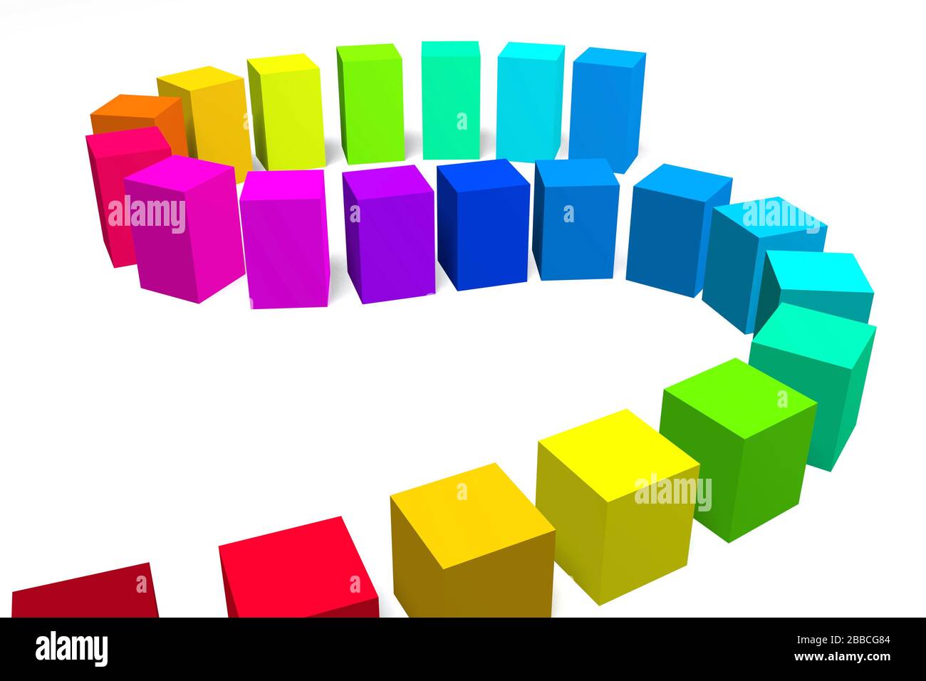 3D queue concept Stock Photo - Alamy