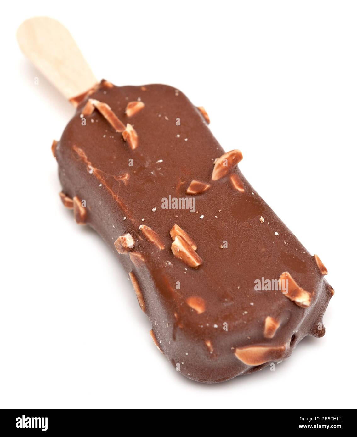 Chocolate ice cream on a white background Stock Photo - Alamy
