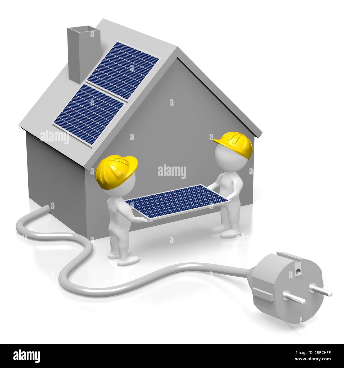 Solar panels assembly 3D illustration Stock Photo Alamy