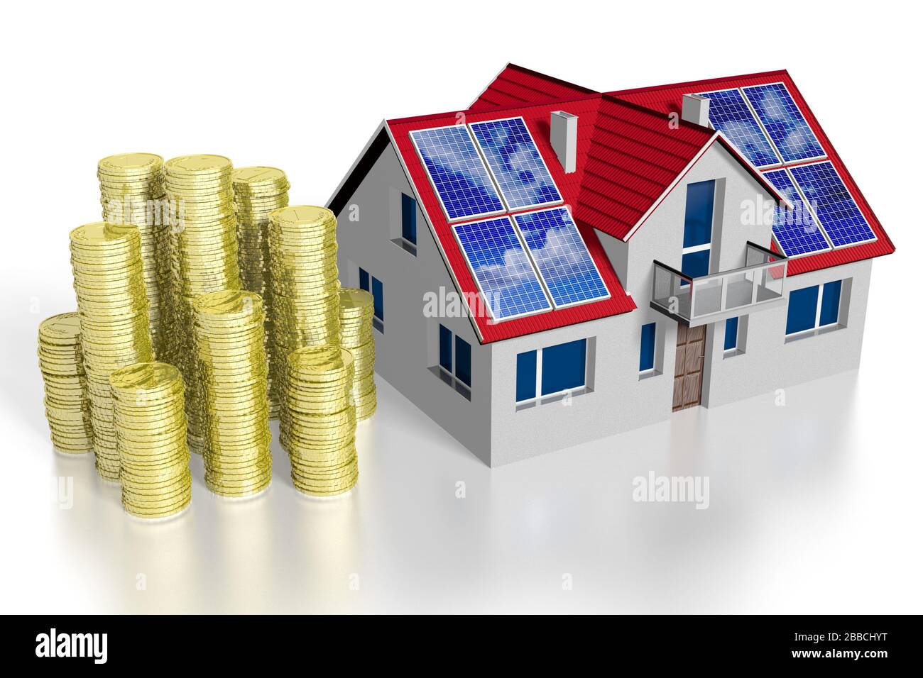 Solar panels house cut out hi-res stock photography and images - Alamy
