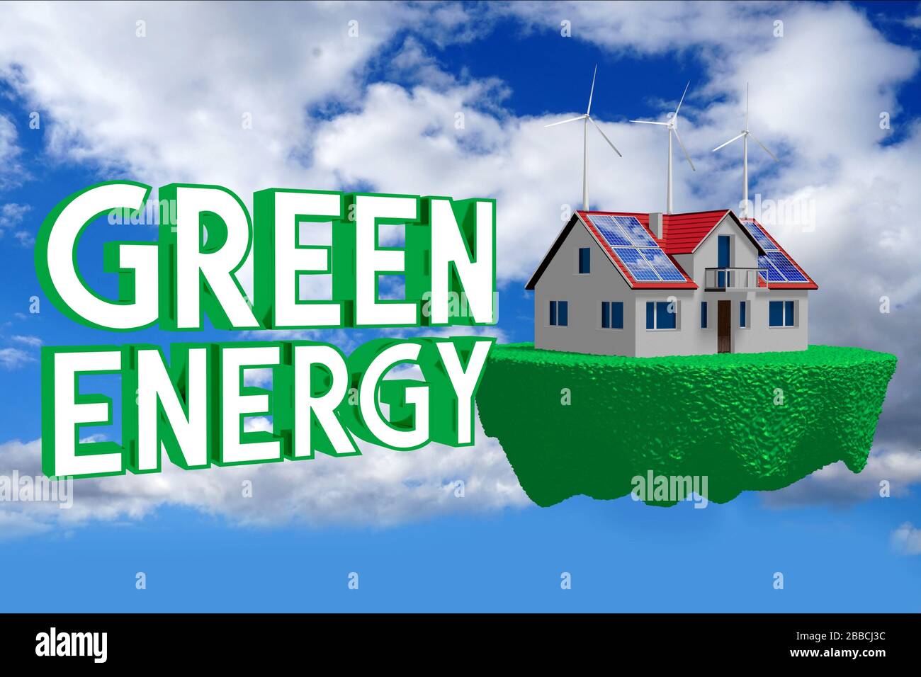 3D solar panels/ green energy concept Stock Photo - Alamy