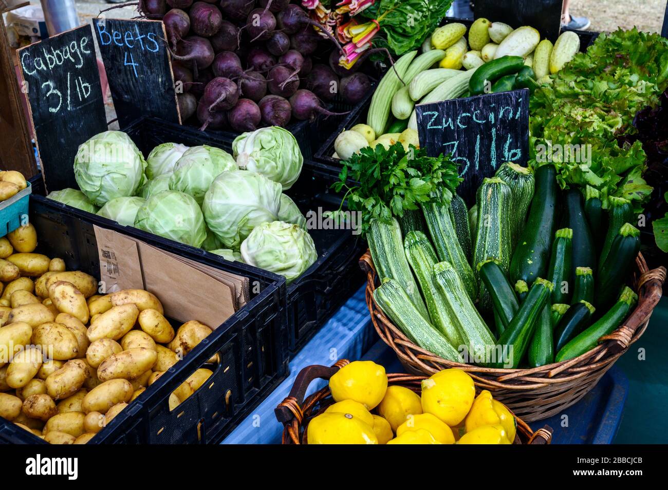 Salt Spring Island Summer Market, Gulf Islands, BC, Canada Stock Photo