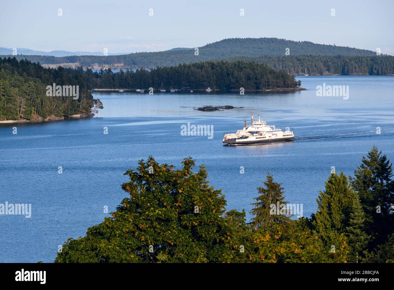 BC Ferries from Salt Spring Island, Gulf Islands, BC, Canada Stock Photo
