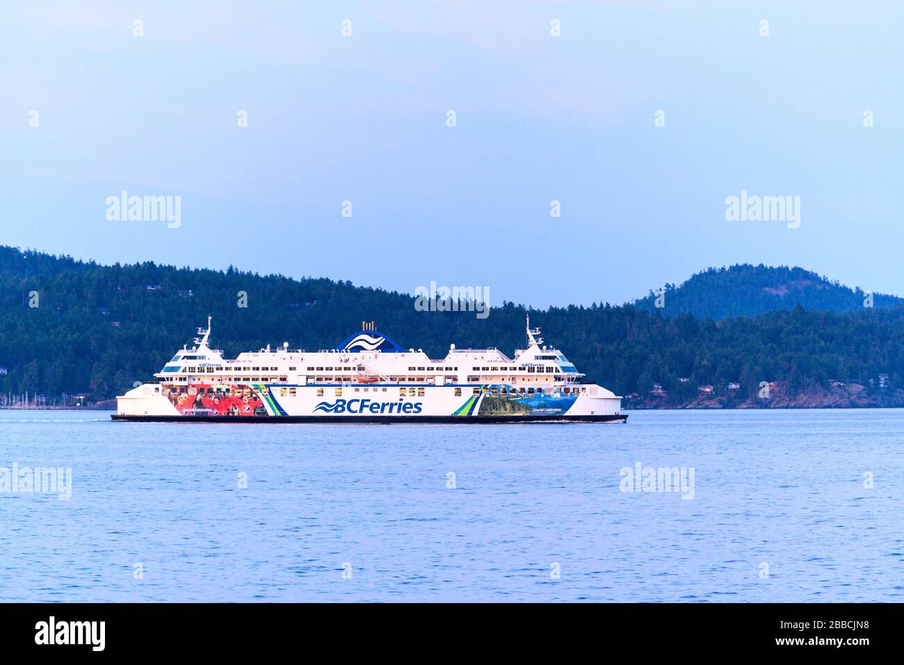 BC Ferries from Salt Spring Island, Gulf Islands, BC, Canada Stock