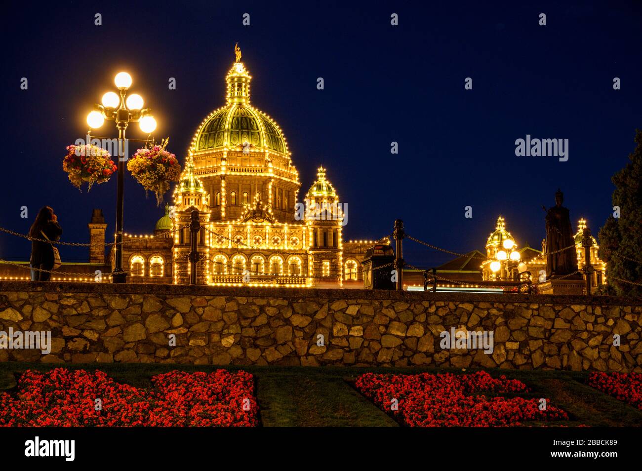 Parliament Buidlings, Victoria Inner Habour, BC, Canada Stock Photo