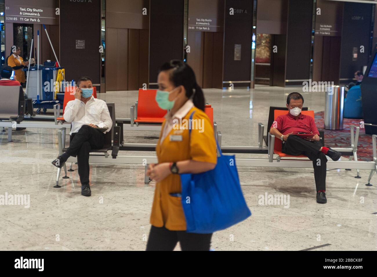 28.03.2020, Singapore, Republic of Singapore, Asia In the arrival