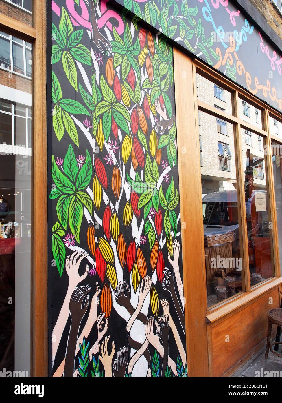 Dark Sugars Cocoa House, a chocolate store in Brick Lane London Stock