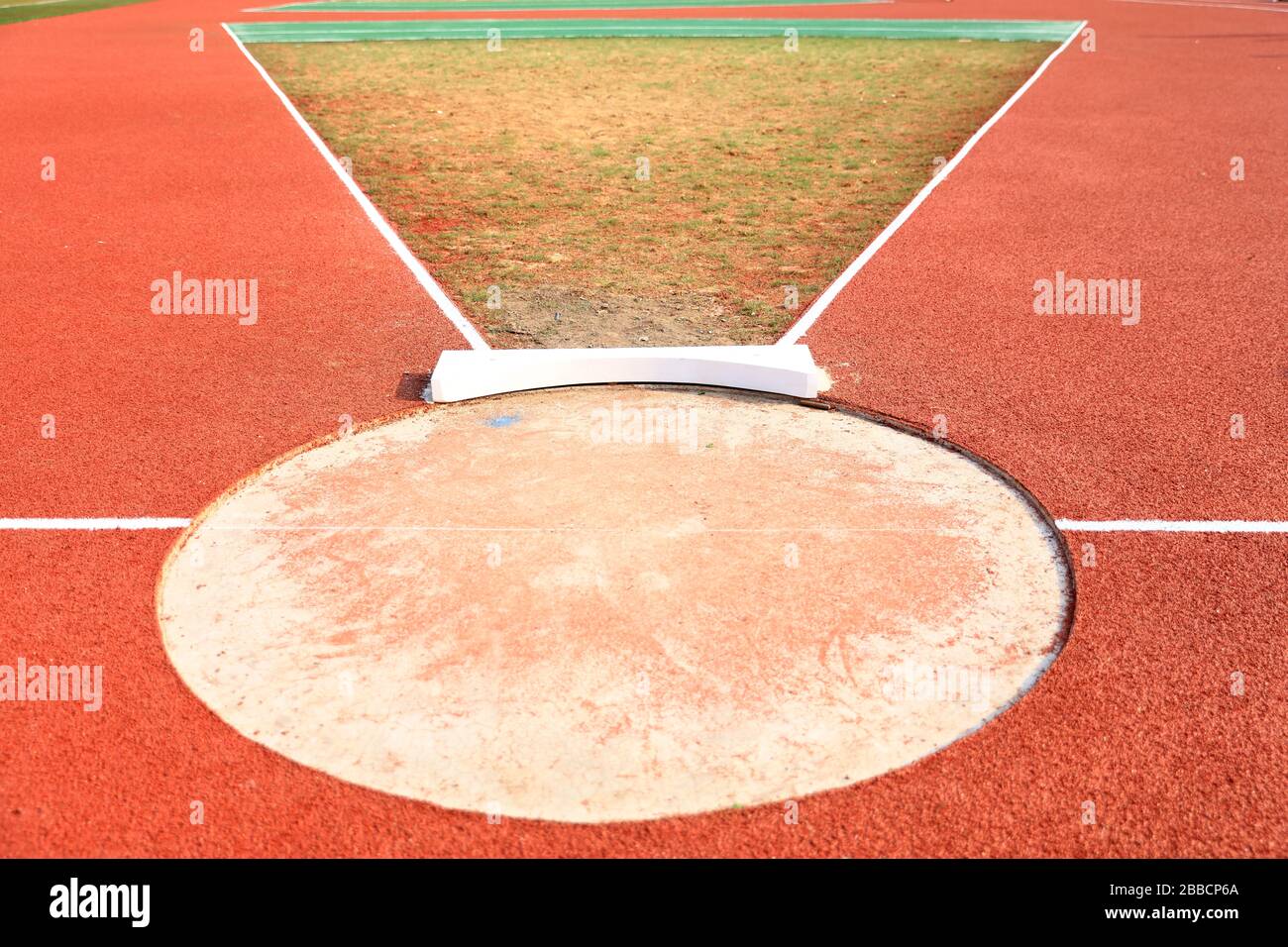 The shot put fields are on the playground Stock Photo Alamy