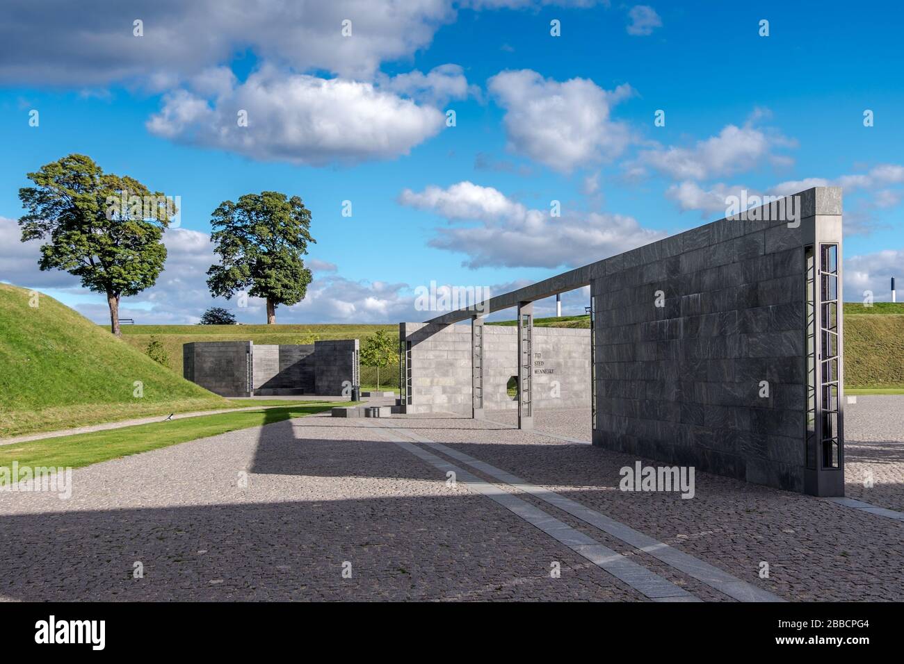 The Monument to Denmark's international activities after 1948 by artist Finn Reinbothe, at Kastellet, Copenhagen, Denmark Stock Photo