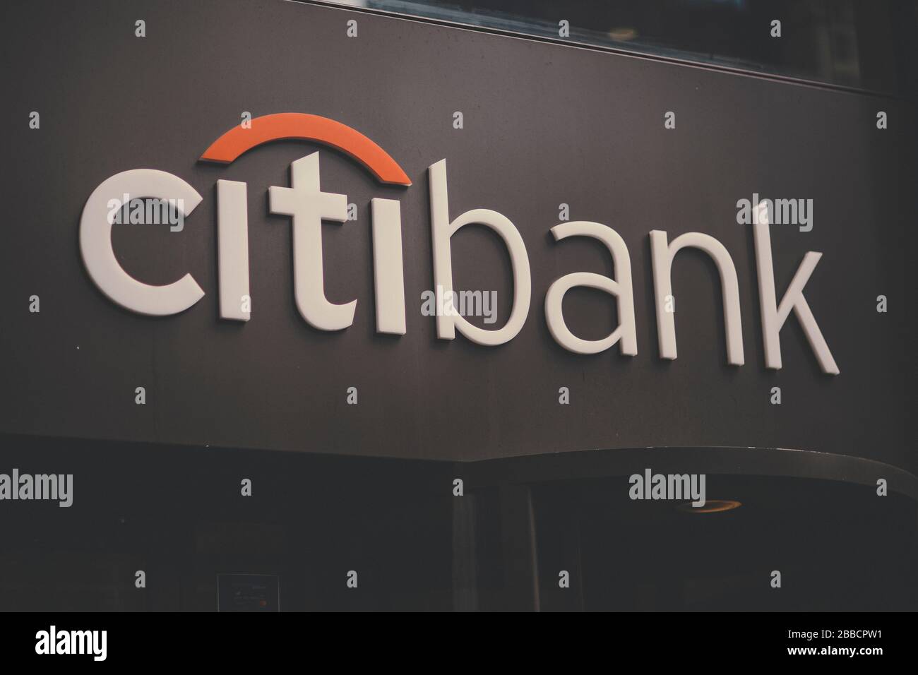 Citibank Sign, New York Stock Photo