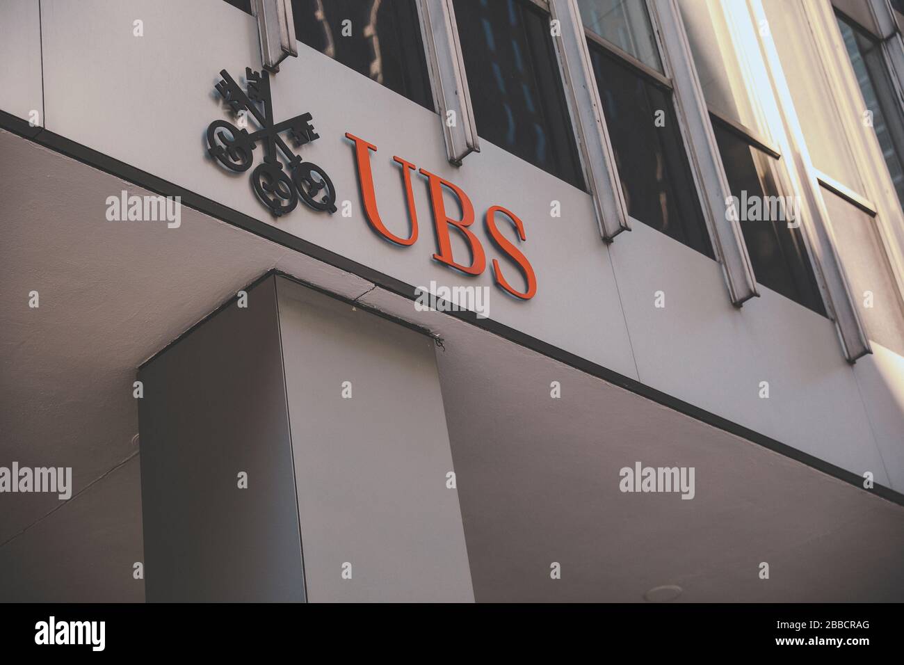 UBS Sign, New York Stock Photo