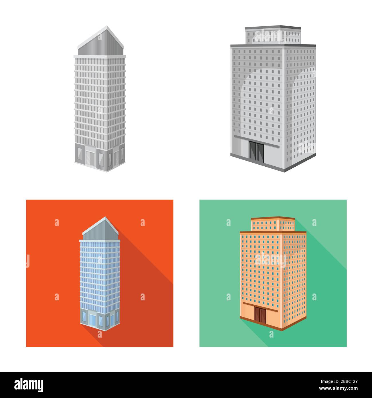 Vector design of construction and building icon. Set of construction and estate stock vector illustration. Stock Vector