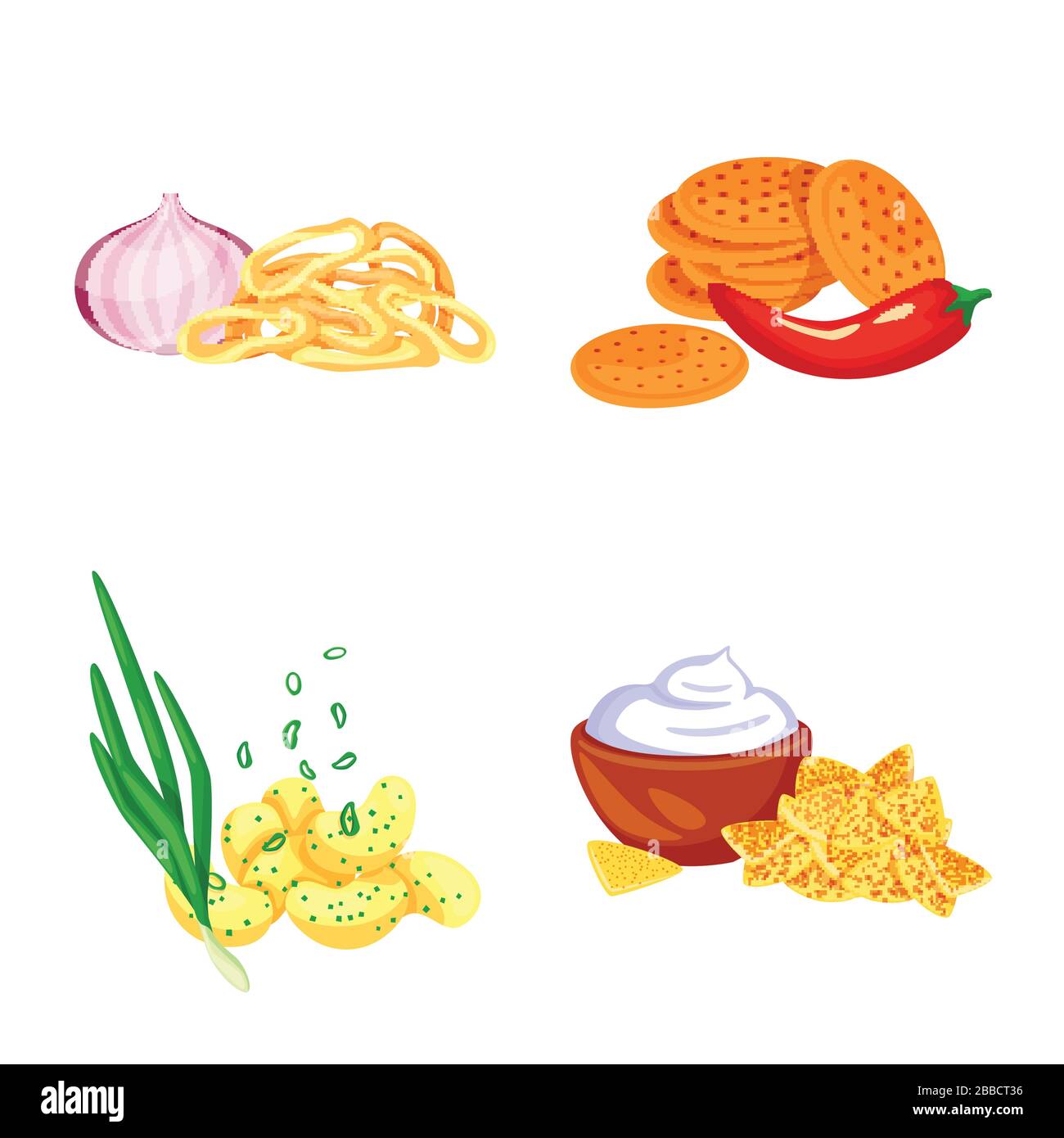 Vector illustration of food and product sign. Collection of food and party stock symbol for web. Stock Vector