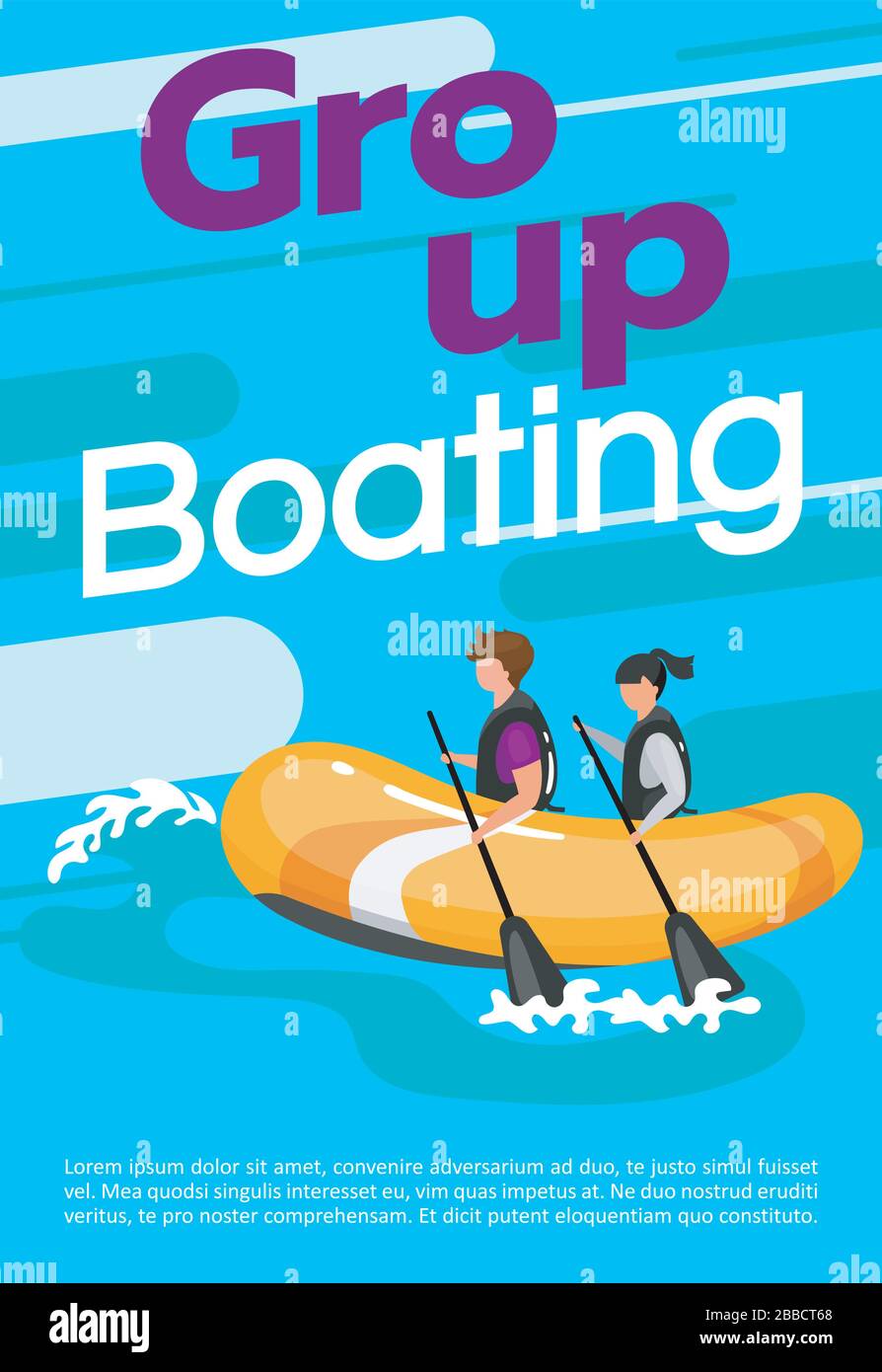 Group boating poster vector template Stock Vector Image & Art Alamy