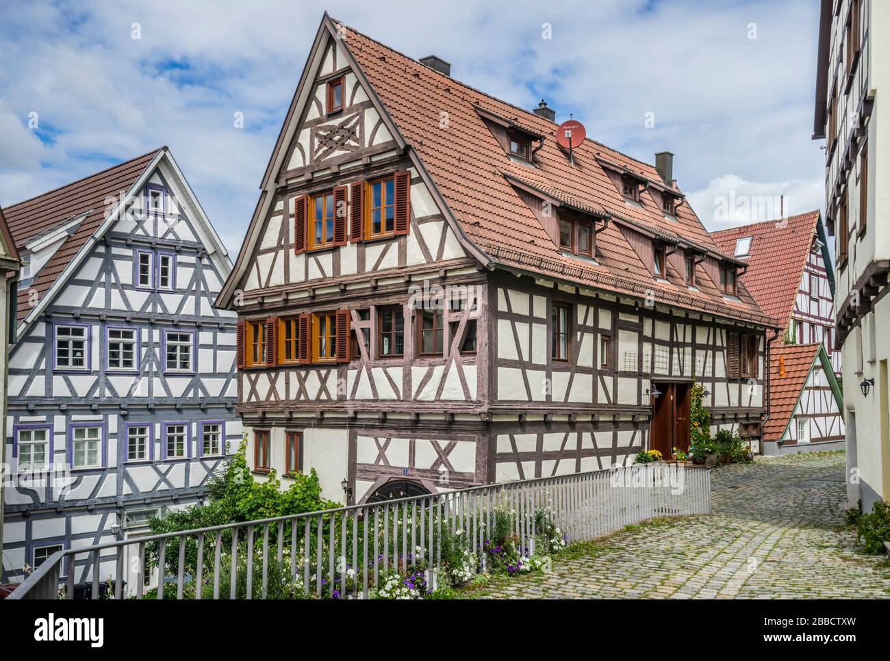 17th century timber-framed houses in Herrenberg, Baden-Württemberg, Germany Stock Photo