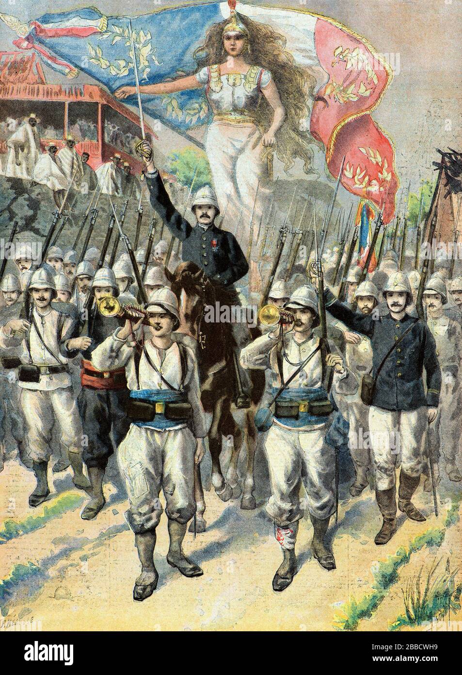 Tirage Vintage Original – Madagascar, Lieutenant Colonel Lyautey – Circa 1897