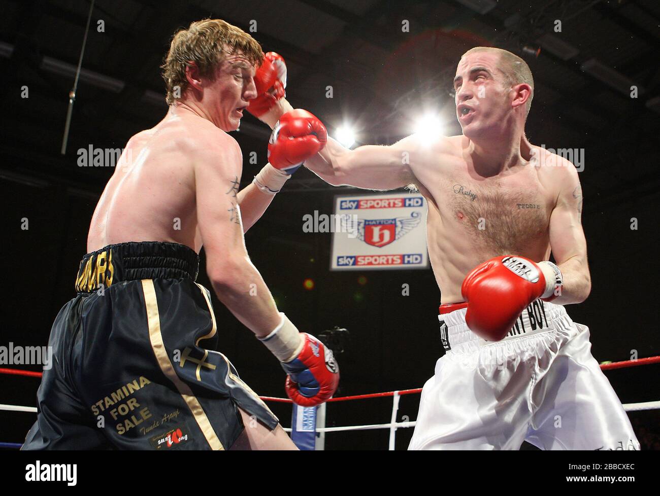 Joe Catchpole (black shorts) defeats Johnny Greaves in a Light ...