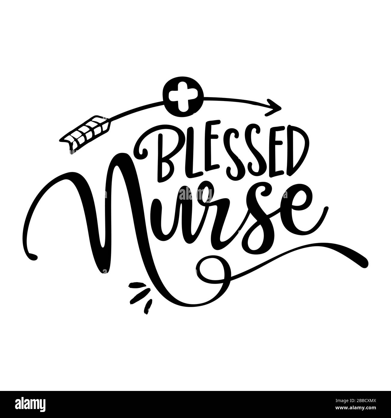 Blessed Nurse Sticker' Water Bottle