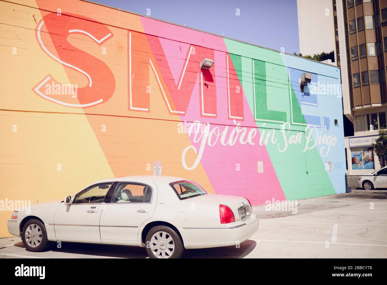 Smile You're In San Diego Artwork Stock Photo