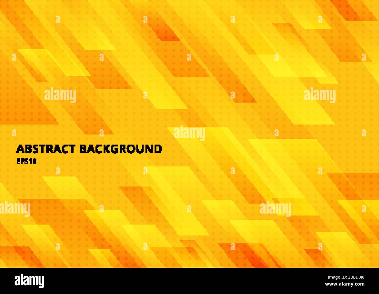 Abstract modern shape yellow geometric diagonal with dots pattern ...