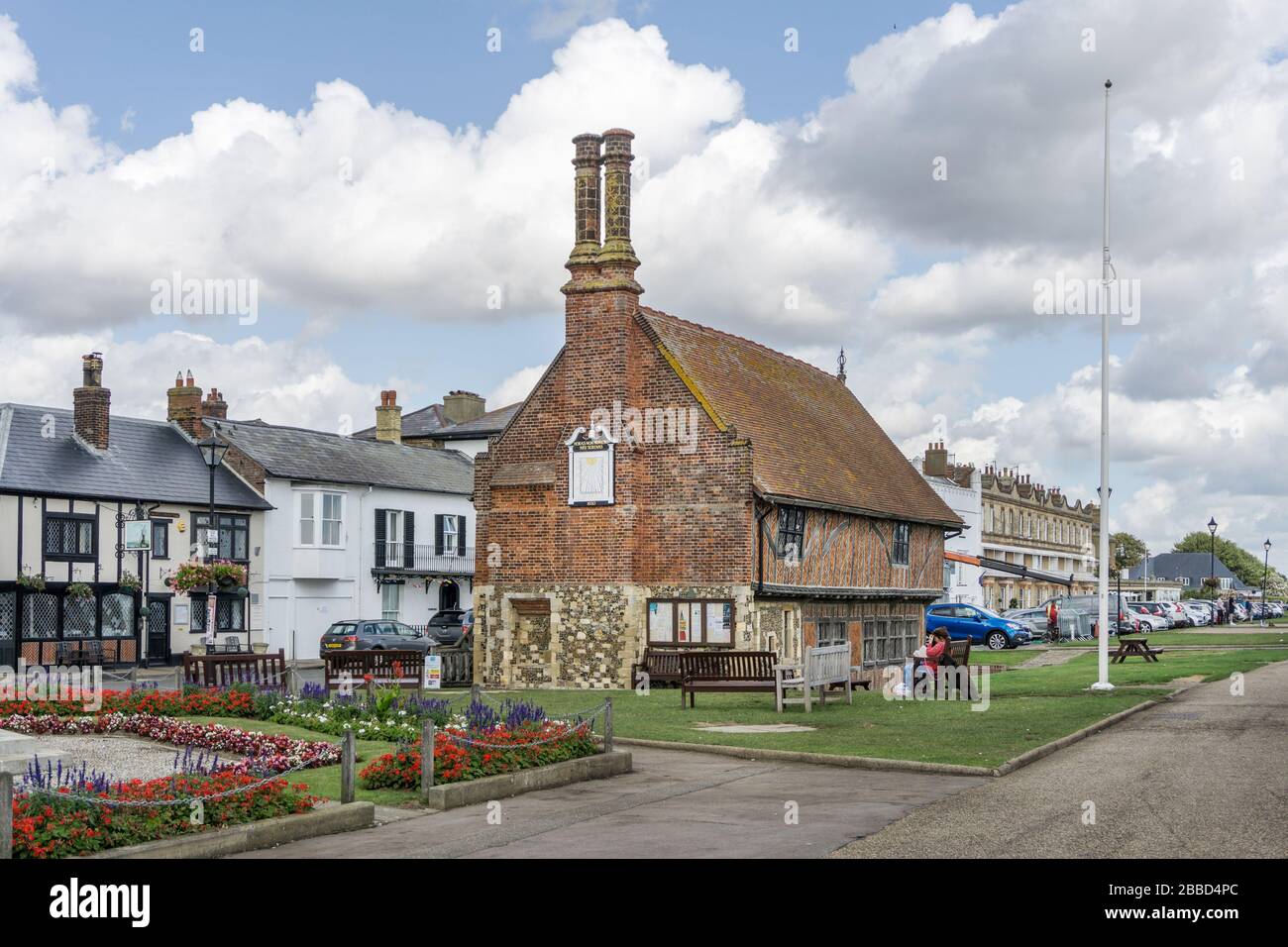 16th century Moot Hall, in the seaside resort of Aldeburgh, Suffolk, UK Stock Photo
