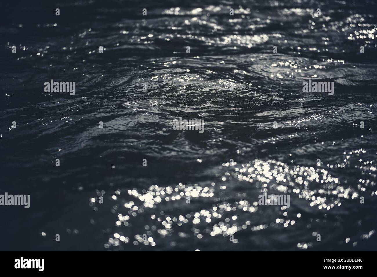 Dark blue water surface Stock Photo