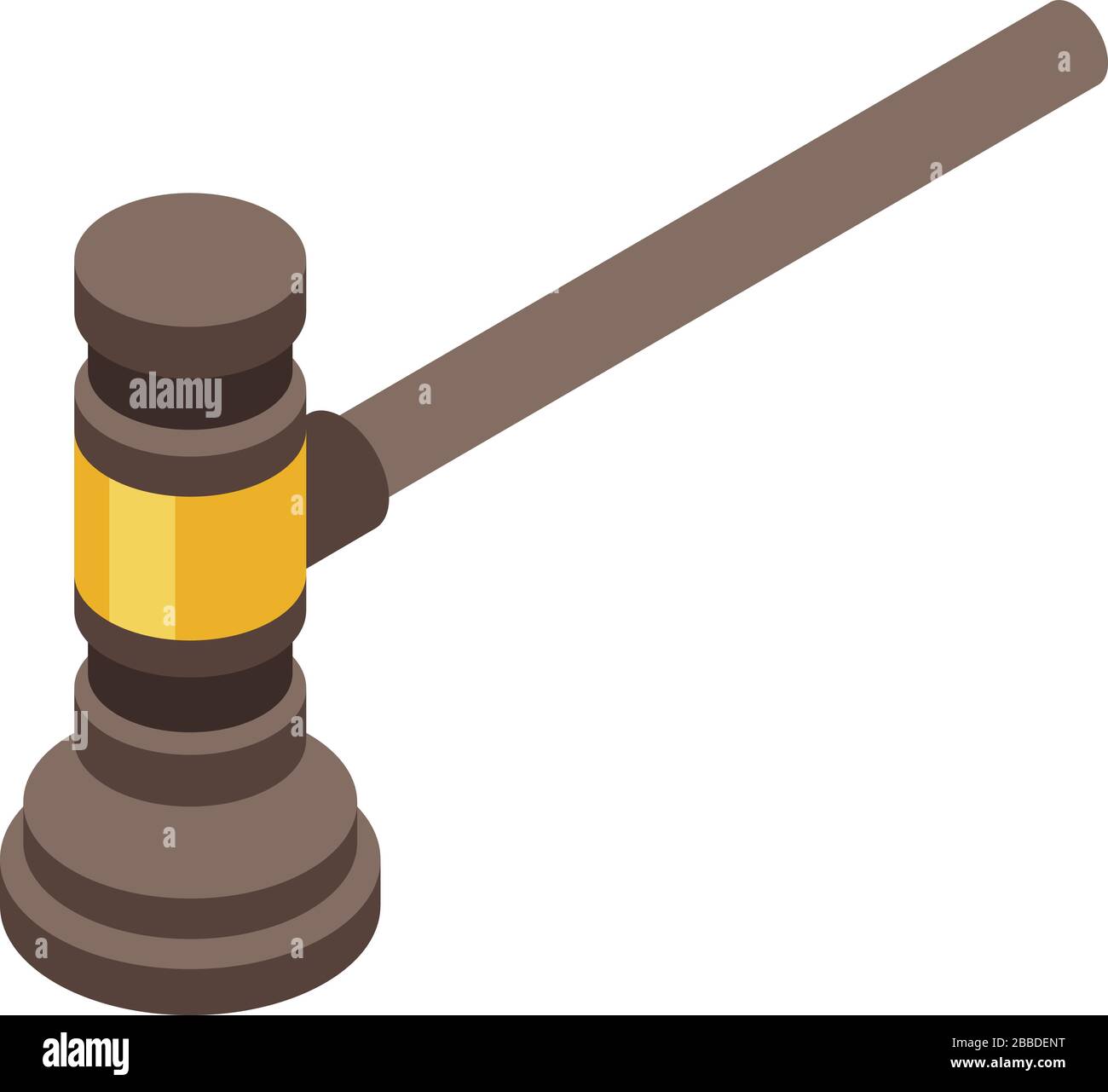 Judge gavel icon, isometric style Stock Vector