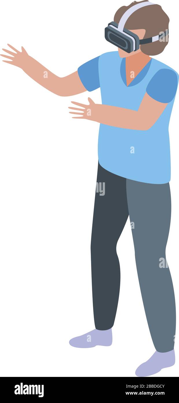 Augmented reality icon, isometric style Stock Vector Image & Art - Alamy