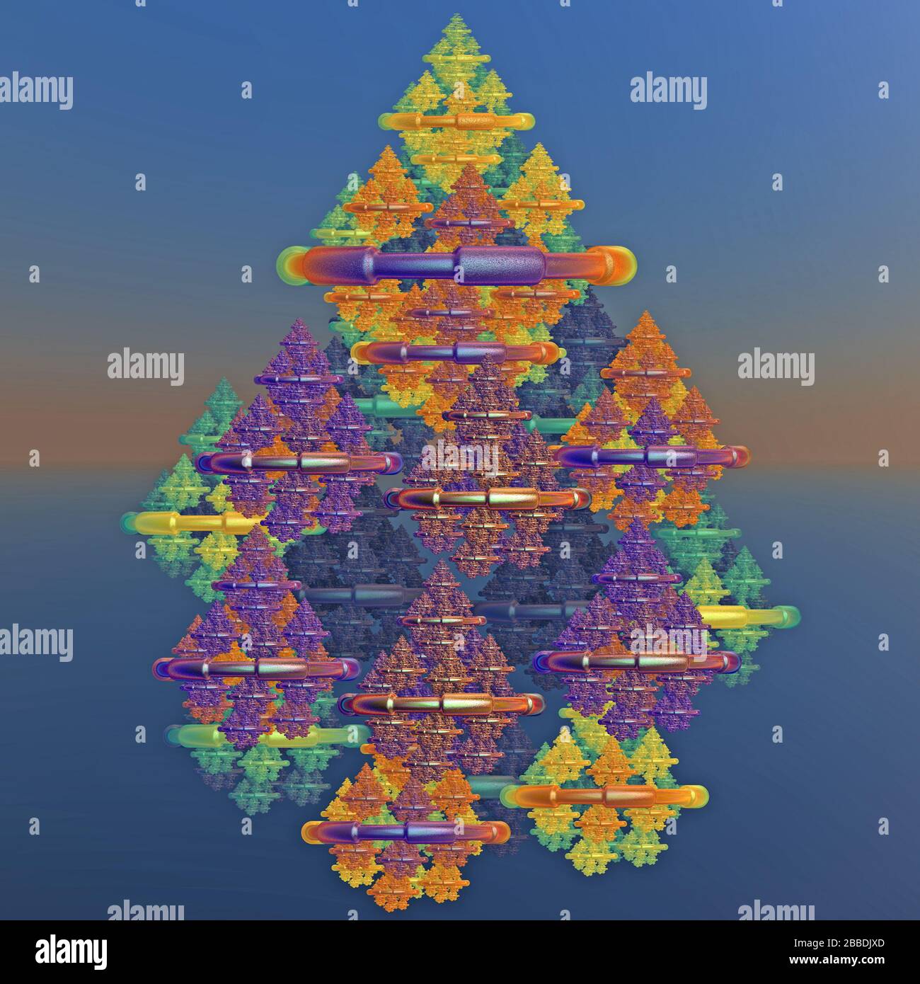 3D illustration of fractals calculated in the computer Stock Photo - Alamy
