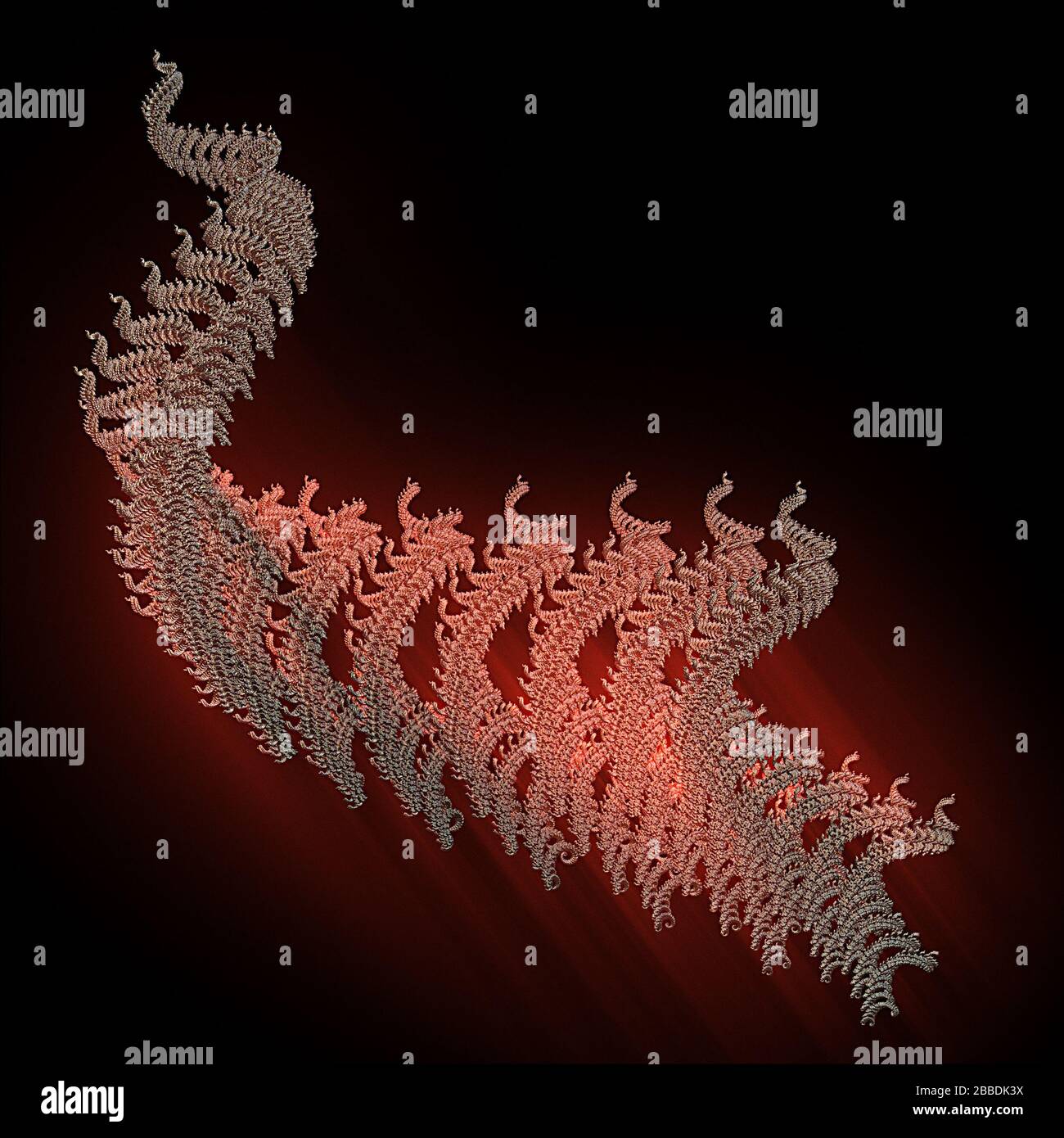 3D illustration of fractals calculated in the computer Stock Photo