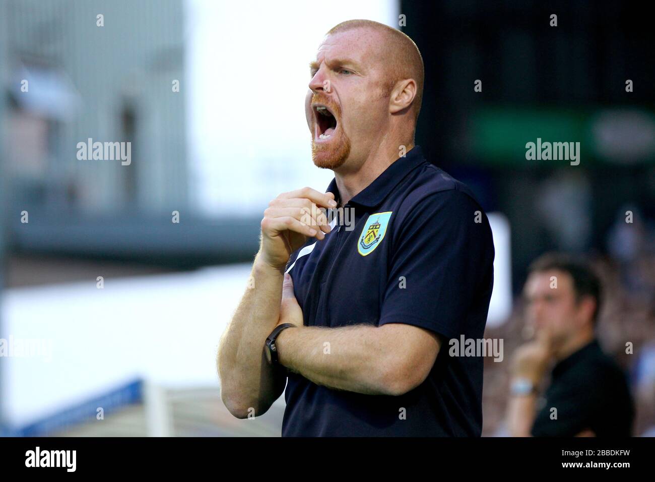 Burnley manager Sean Dyche on the touchline Stock Photo