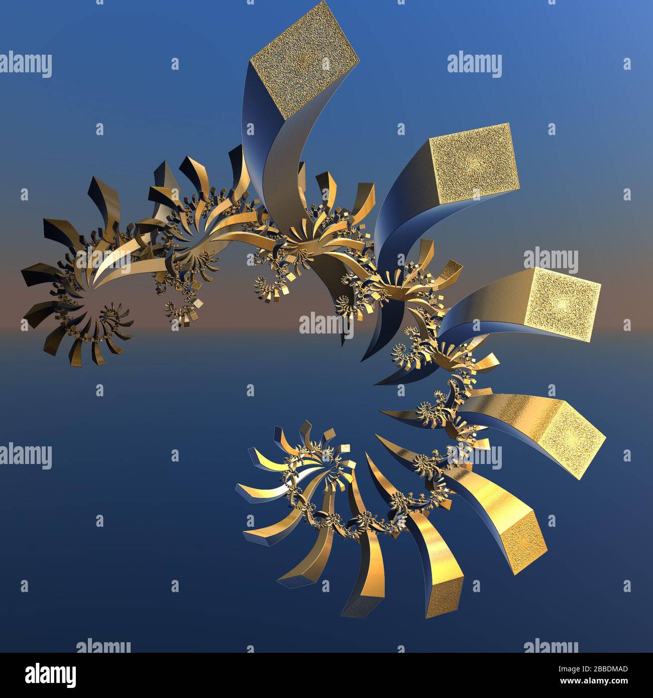 3D illustration of fractals calculated in the computer Stock Photo - Alamy