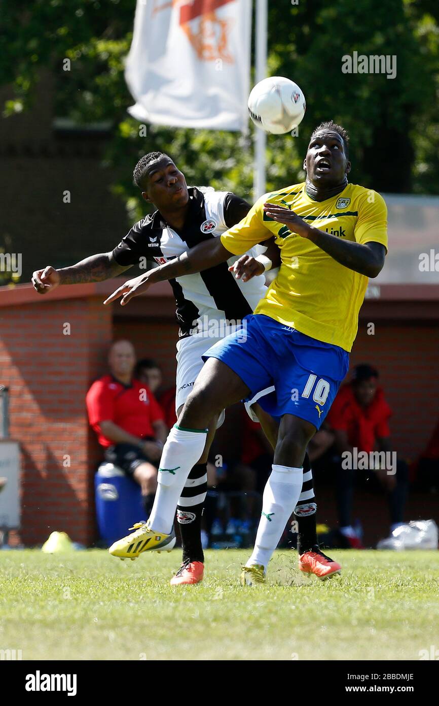 Matieu Manset of Coventry City (R), Milano Koenders of Heracles Almelo (L) Stock Photo