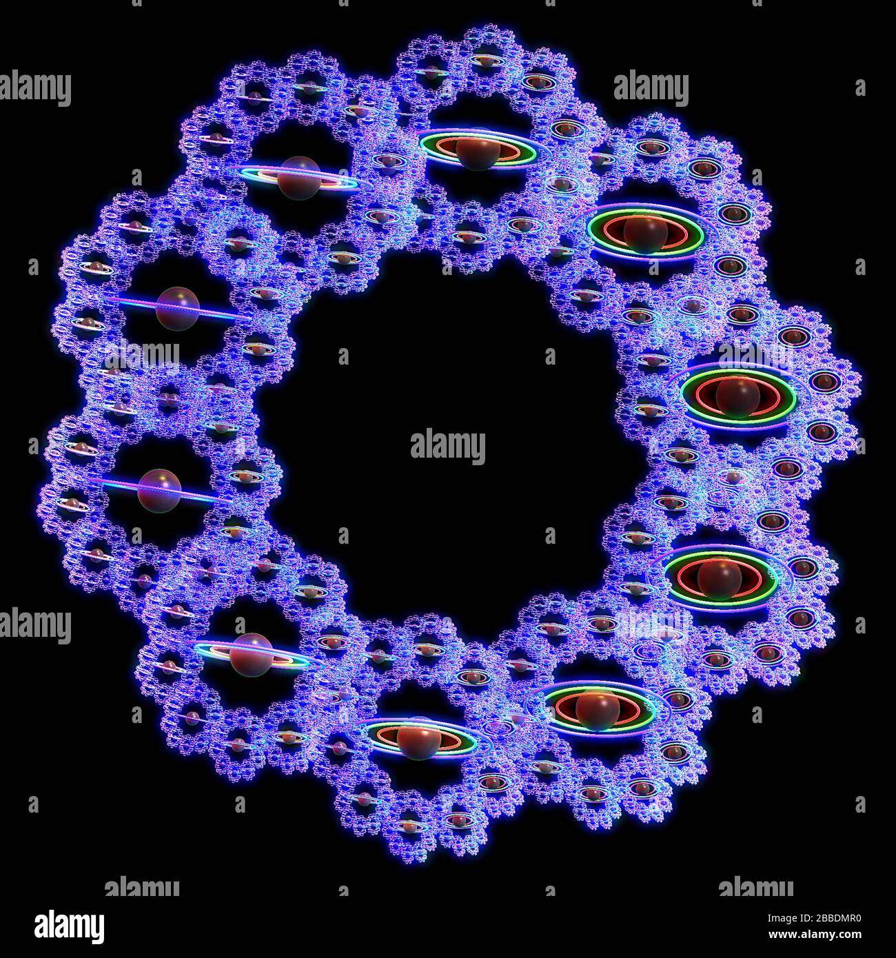 3D illustration of fractals calculated in the computer Stock Photo - Alamy