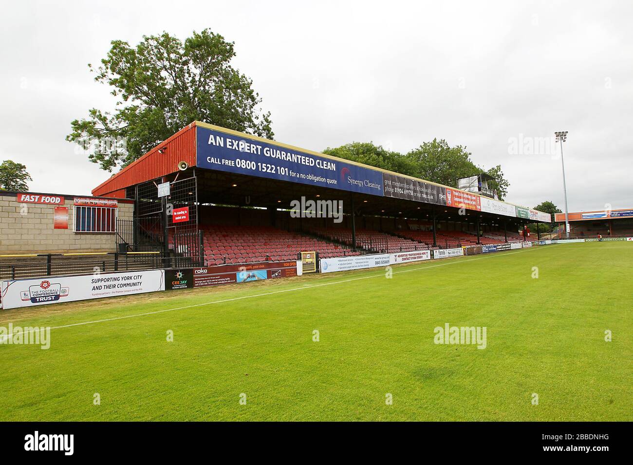 General view of Bootham Crescent football ground in York Stock Photo