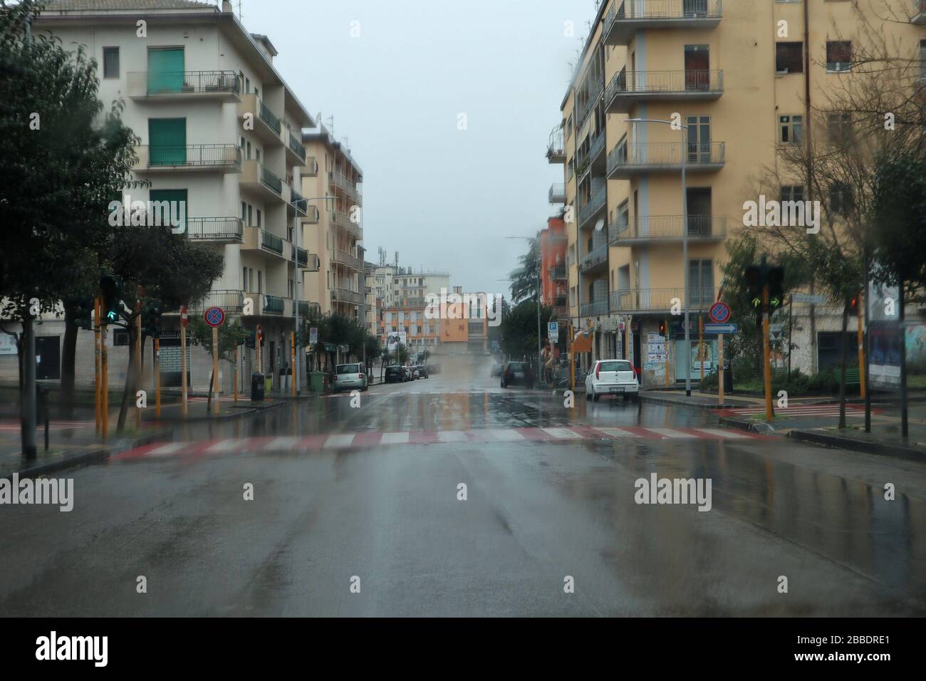 Benevento - Viale Mellusi deserto Stock Photo