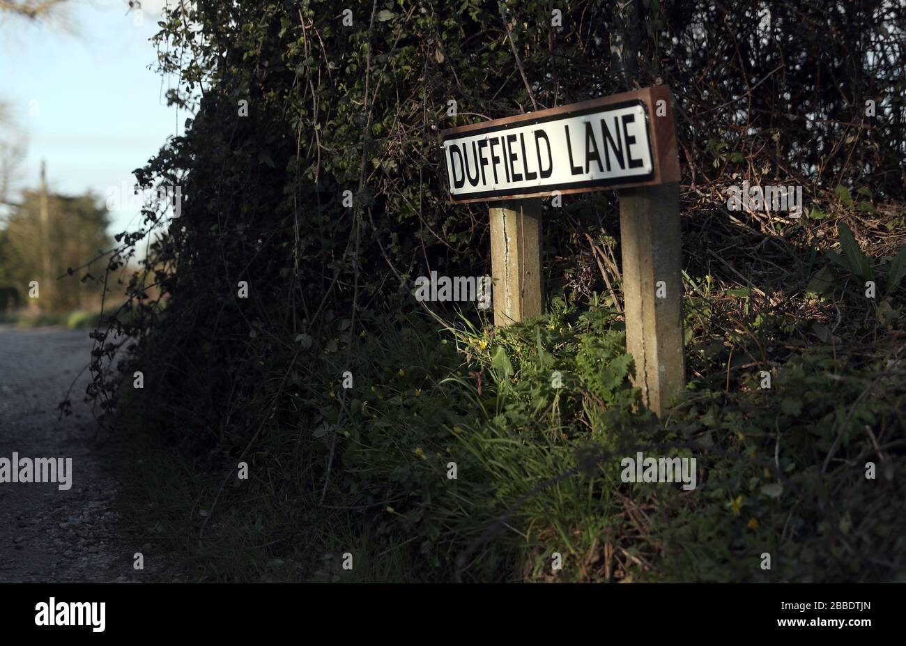 General view of the entrance of Duffield Lane, Woodmancote, West Sussex