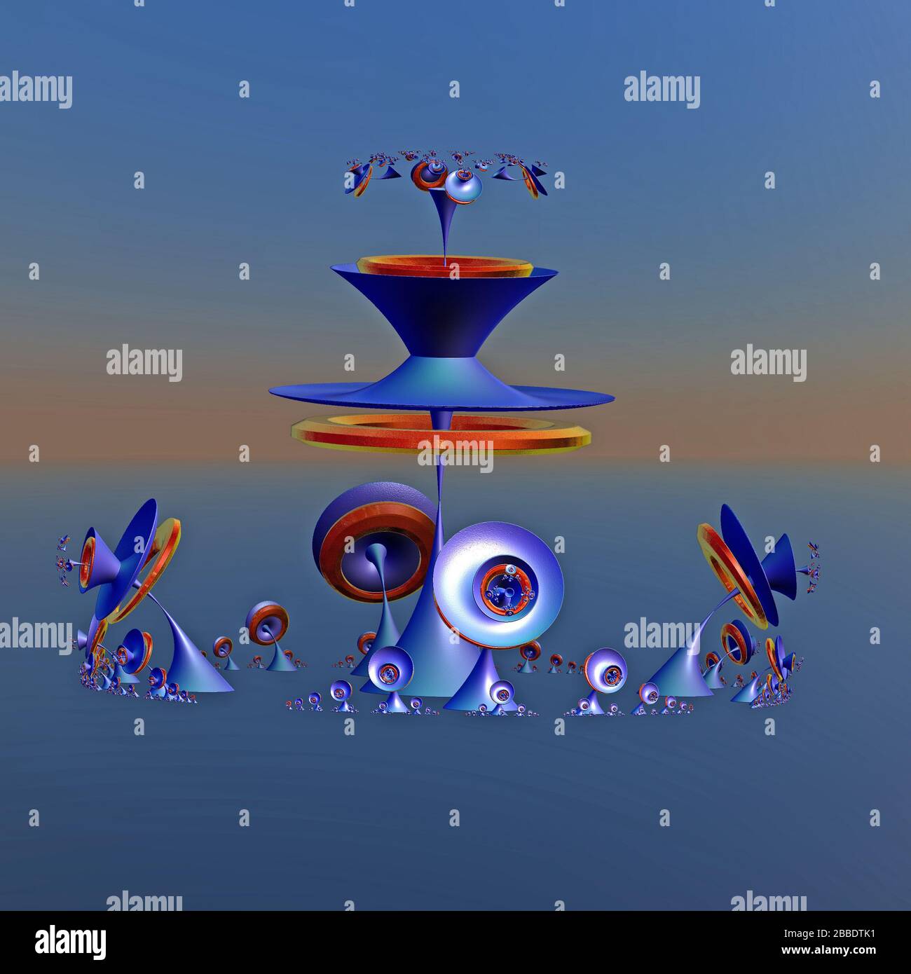 3D illustration of fractals calculated in the computer Stock Photo - Alamy
