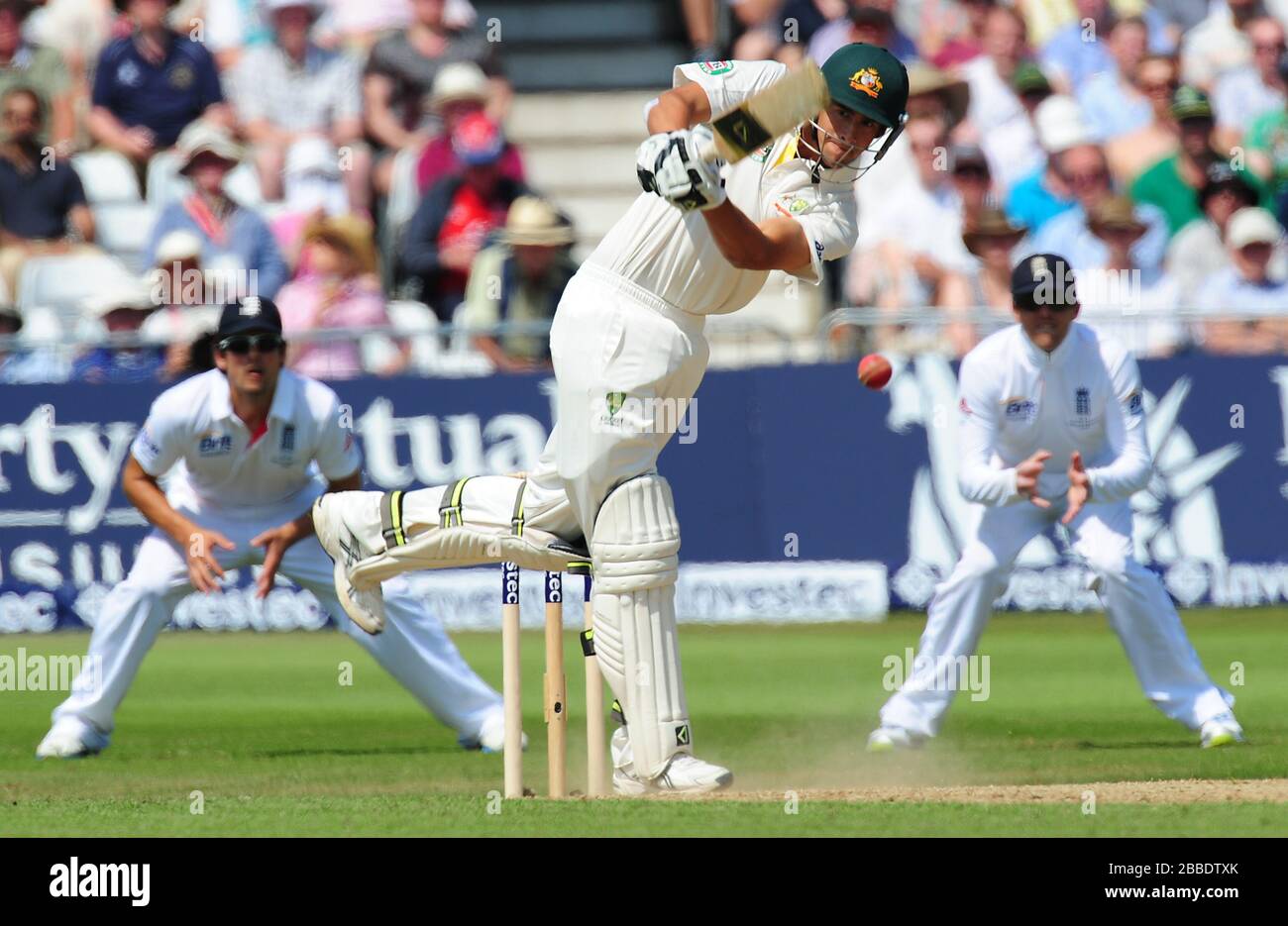 Australia S Ashton Agar In Action During Day Two Of The First Investec Ashes Test Match At Trent Bridge Nottingham Stock Photo Alamy